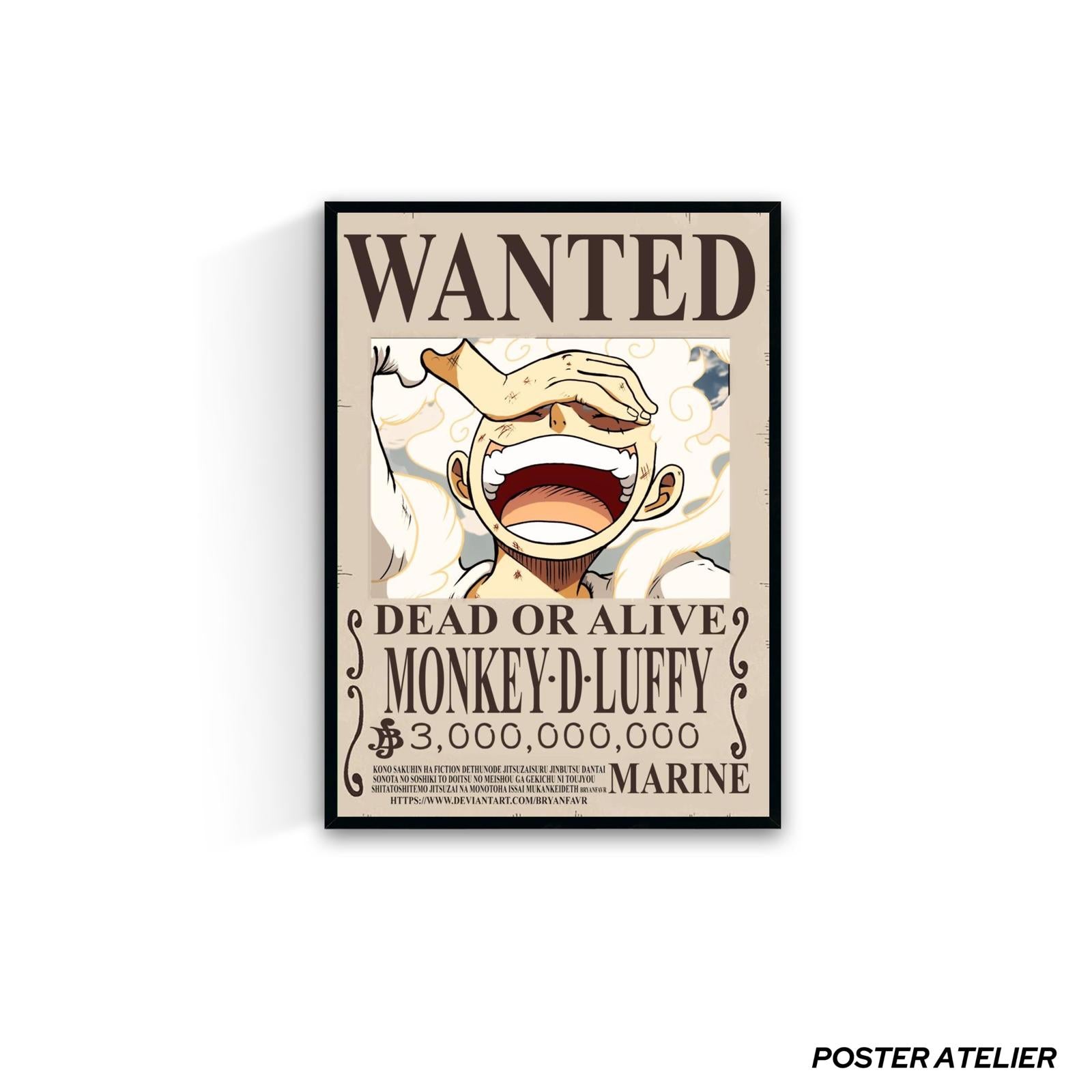MONKED D LUFFY WANTED ONE PIECE